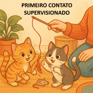 chegada_gato_contato_supervisionado-300x300 A Chegada do Novo Gato: Um Guia Completo para uma Adaptação Harmoniosa (e sem brigas!)