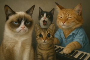 gatos_memes_famosos-300x200 Gatos na Cultura Pop: De Memes a Ícones do Cinema e da Literatura