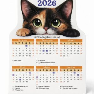 Calendário gato escaminha
